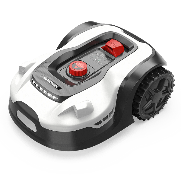 A robot lawn mower is shown in this picture.